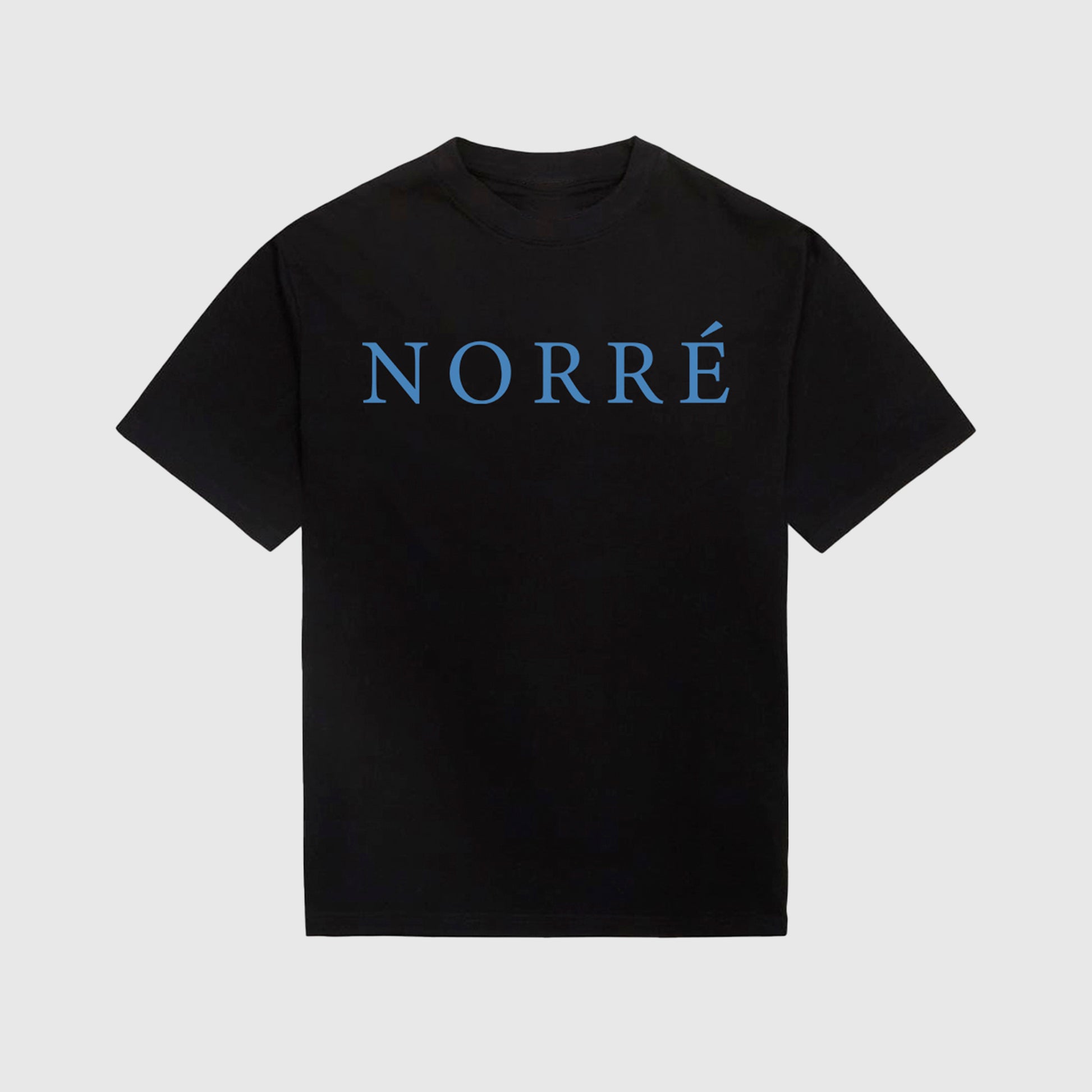 Blue "Norré" text t-shirt - Sort