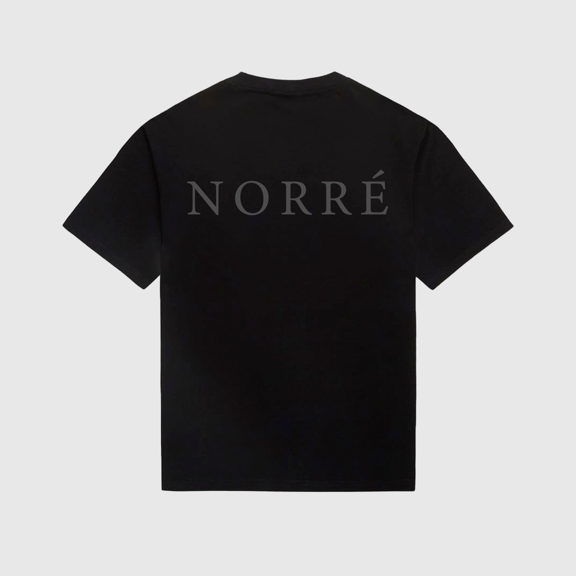 Grey backprint t-shirt - Sort