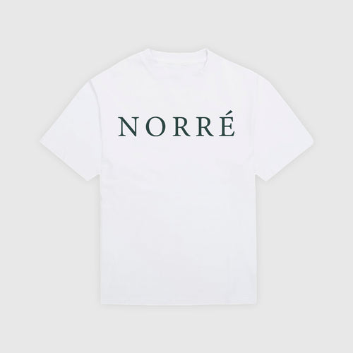 Green "Norré" text t-shirt - Hvid