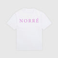 Pink "Norré" text t-shirt - Hvid