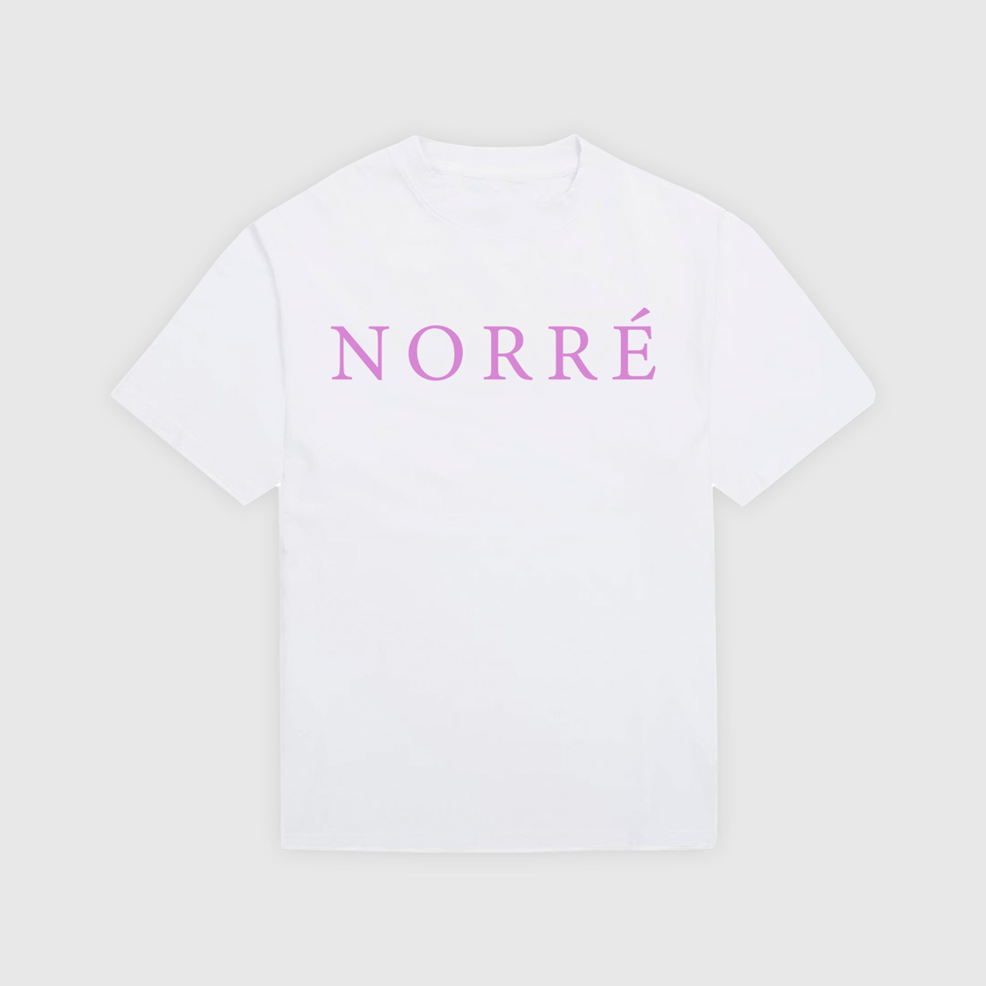 Pink "Norré" text t-shirt - Hvid