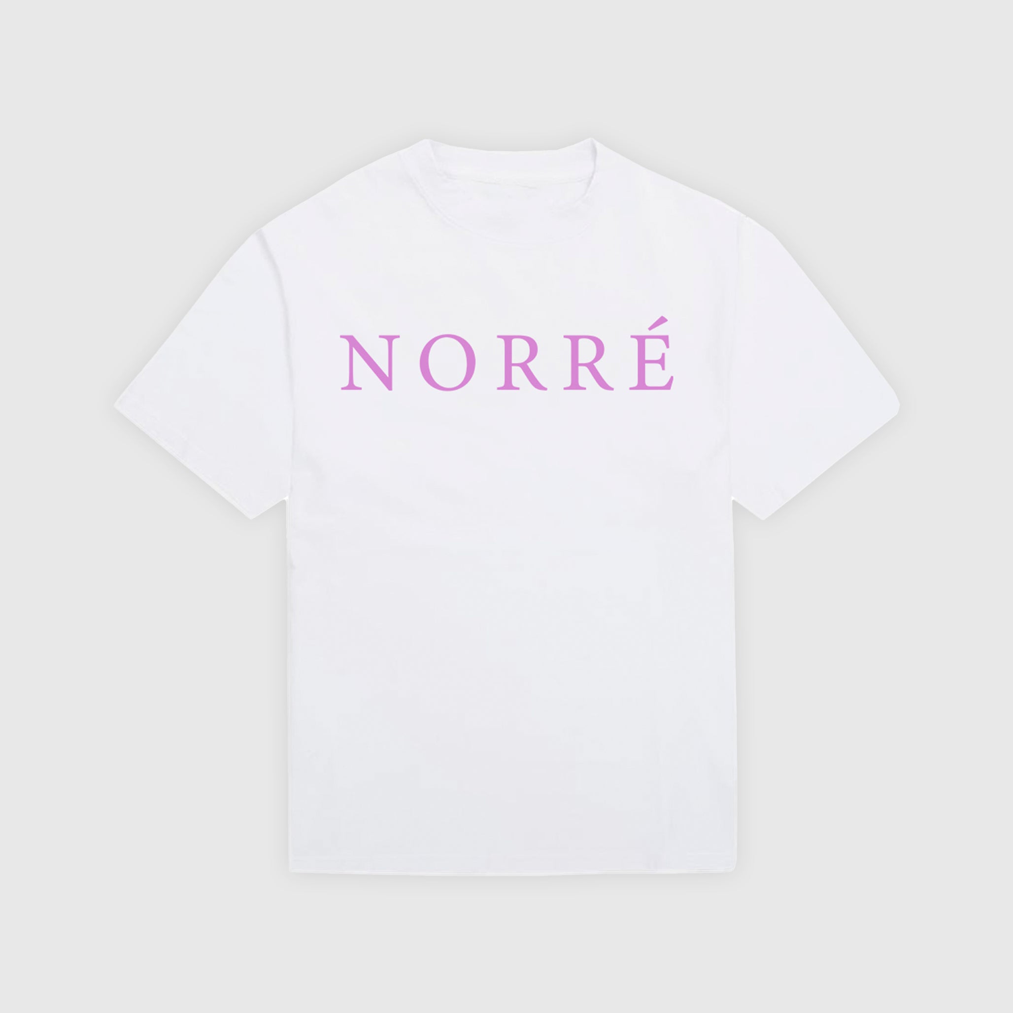 Pink "Norré" text t-shirt - Hvid