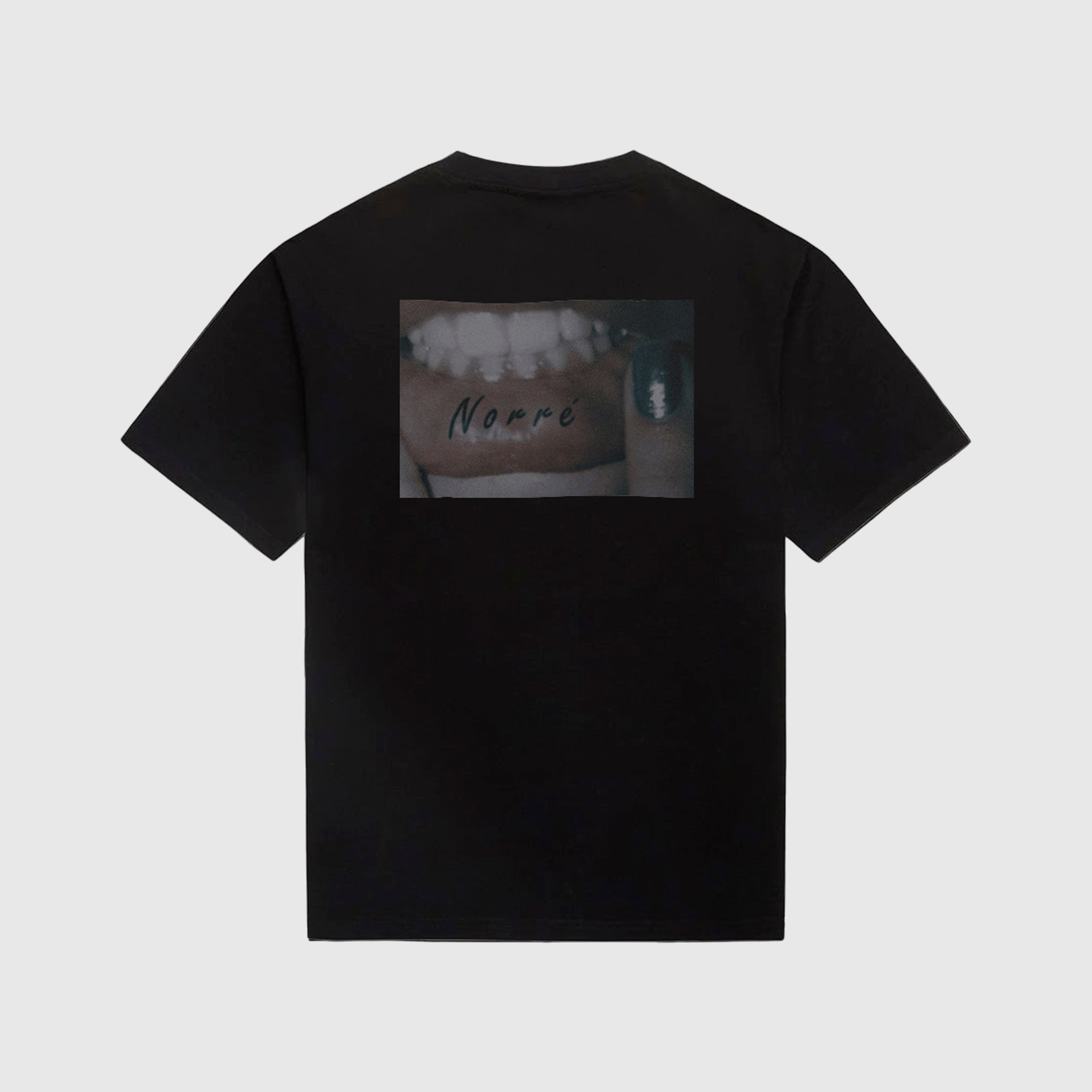 Lip tattoo t-shirt - Sort