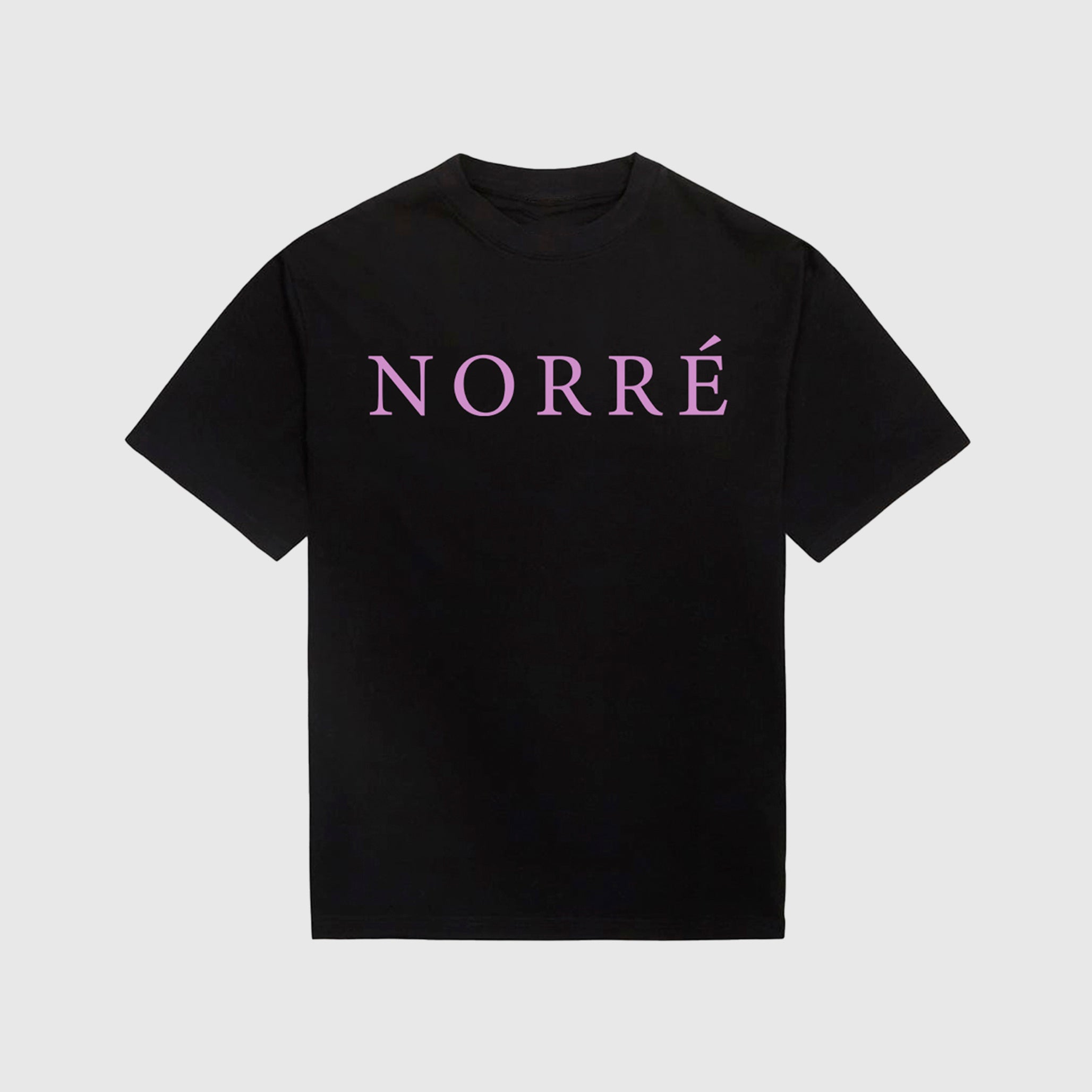 Pink "Norré" text t-shirt - Sort